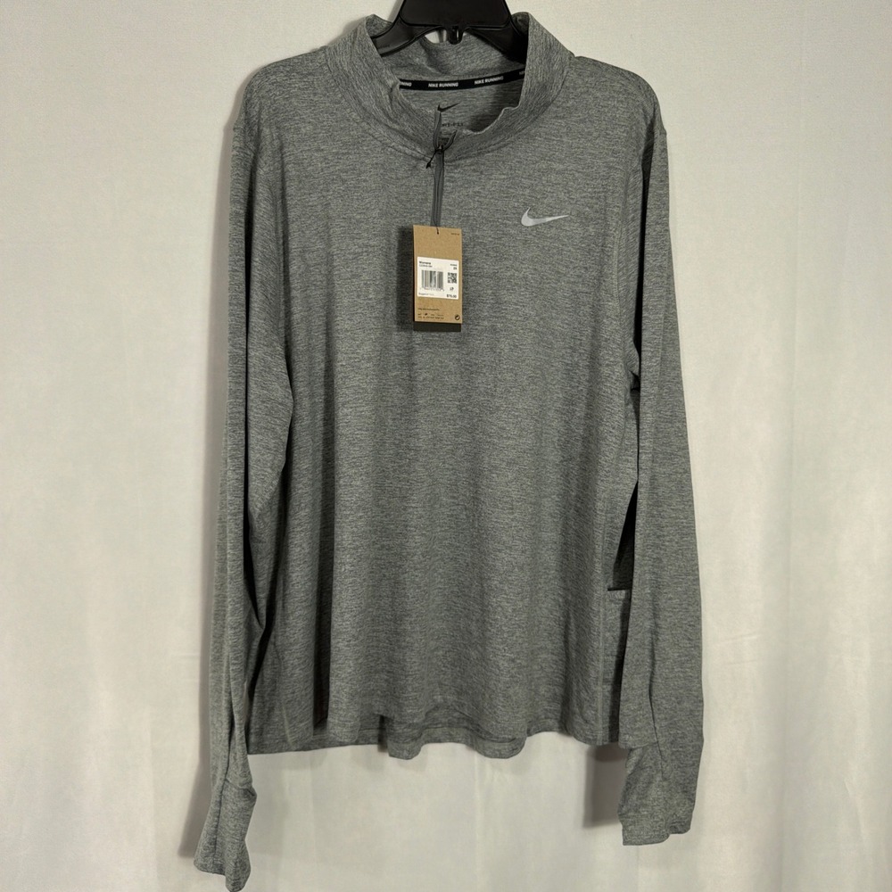 Nike Running Pullover Dri-FIT Element 2X Half Zip Gray Womens CZ2849-084